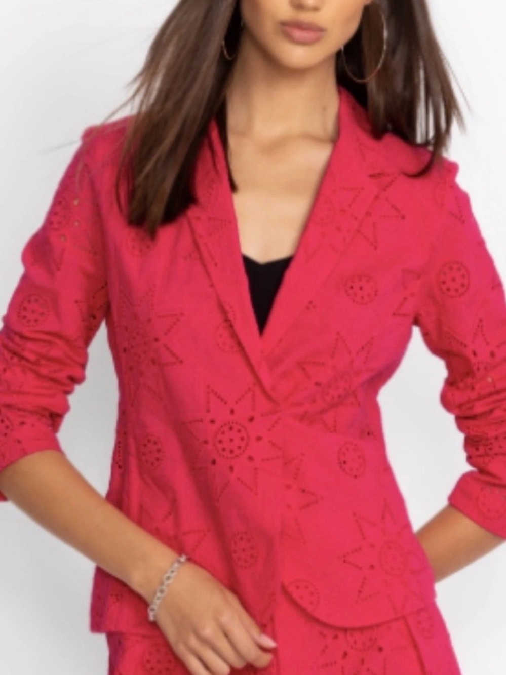 Johnny Was NWT Jade eyelet blazer size Small